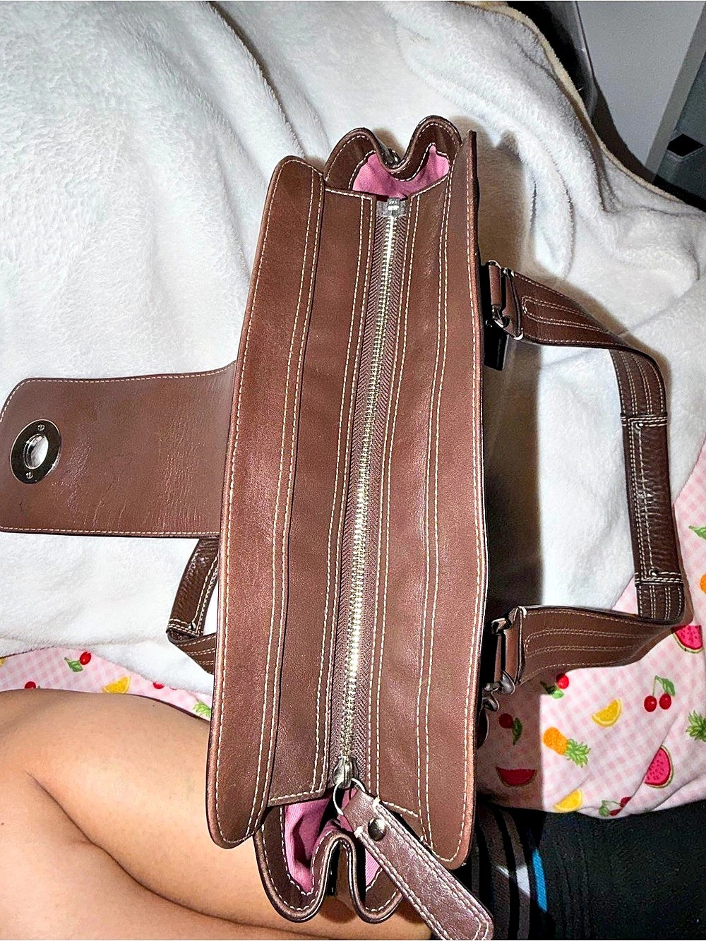 Coach Brown Leather Shoulder Bag - Picture 4 of 7